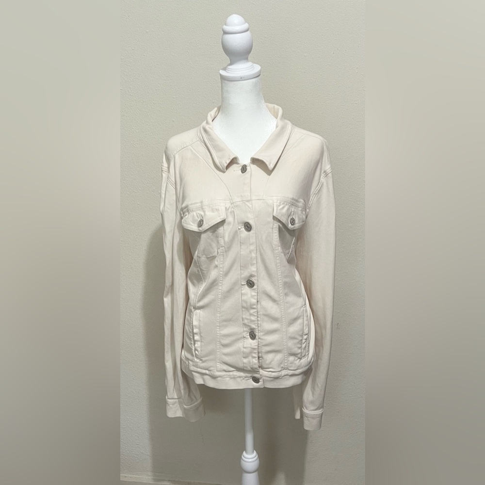 Vintage America Women white small Denim Jacket